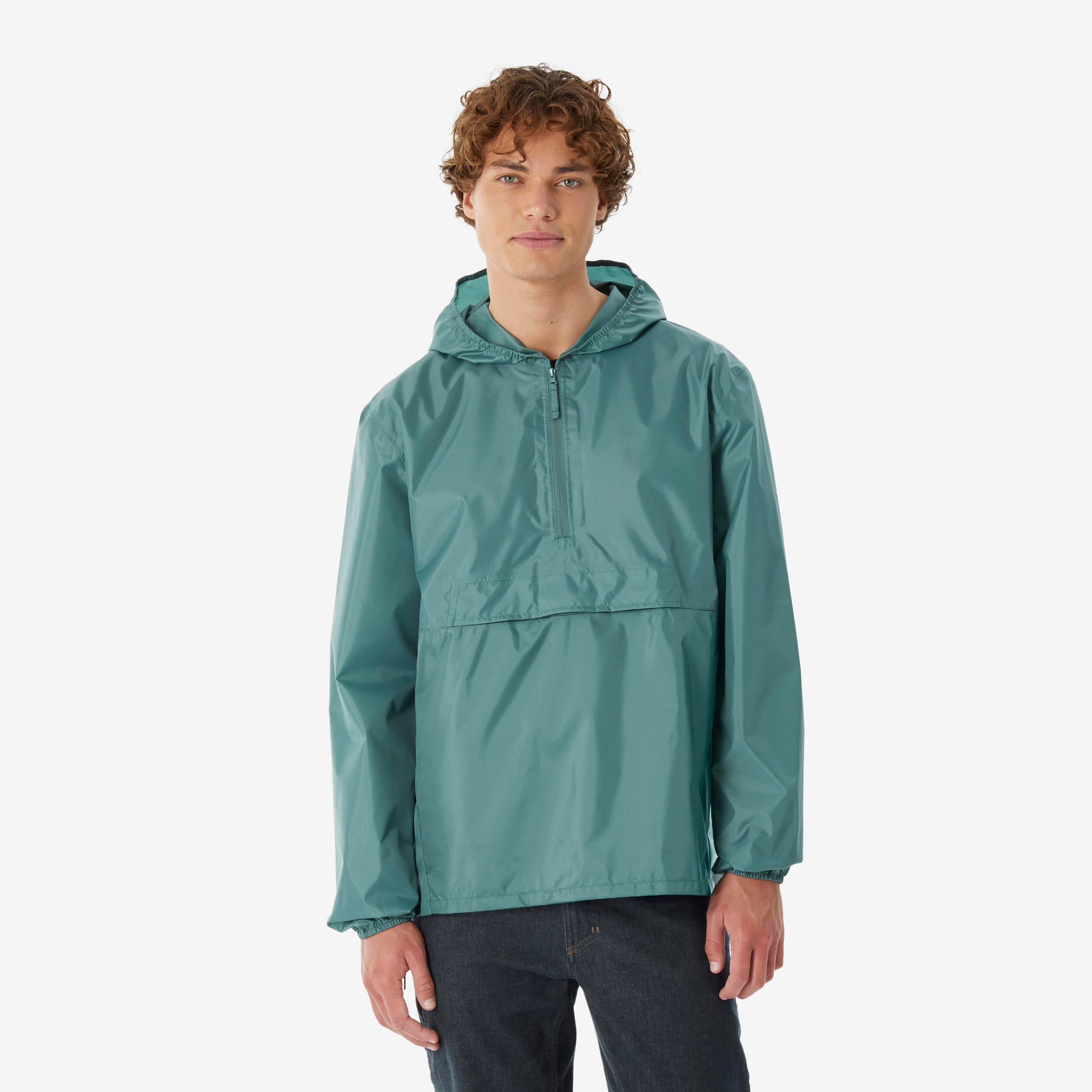 Men’s windproof and waterproof hiking jacket, Raincut 12 Zip - Green